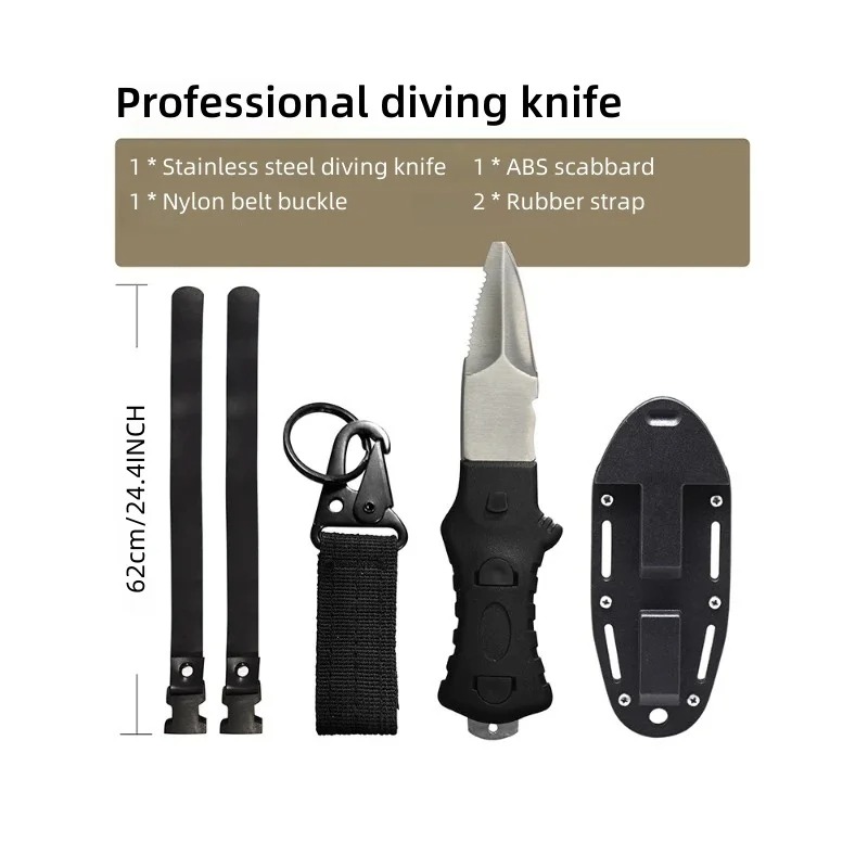 Dive Knife Titanium - 야외 수상 구조 나이프 스피어피싱 다이빙