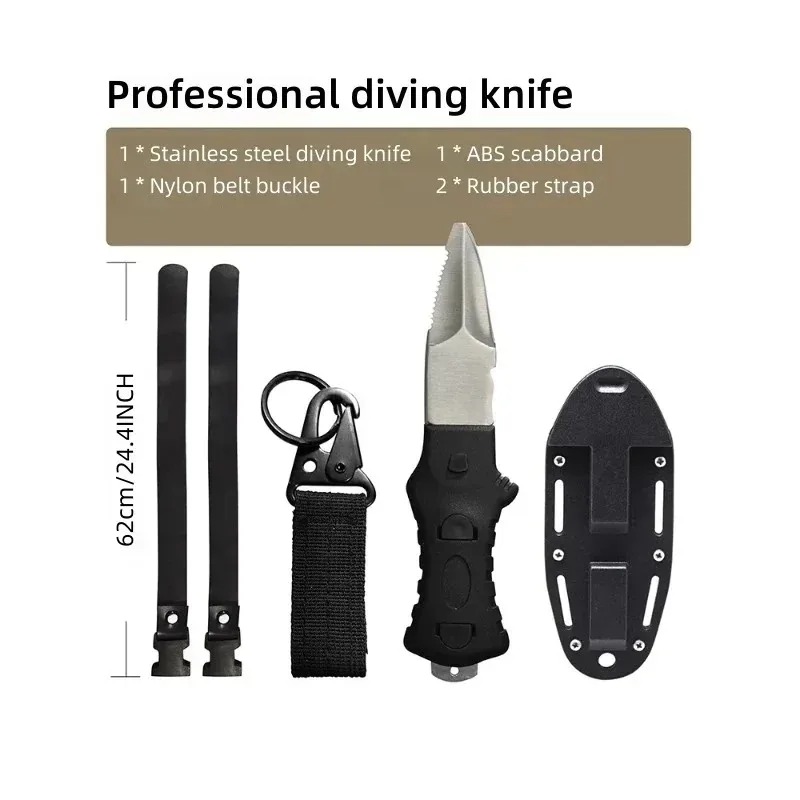 Dive Knife Titanium - 야외 수상 구조 나이프 스피어피싱 다이빙