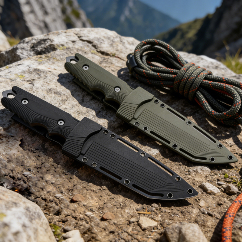 8071 고품질 스테인리스 스틸 직선 나이프 - 440 - Dive Knife Titanium 리뷰 및 가격