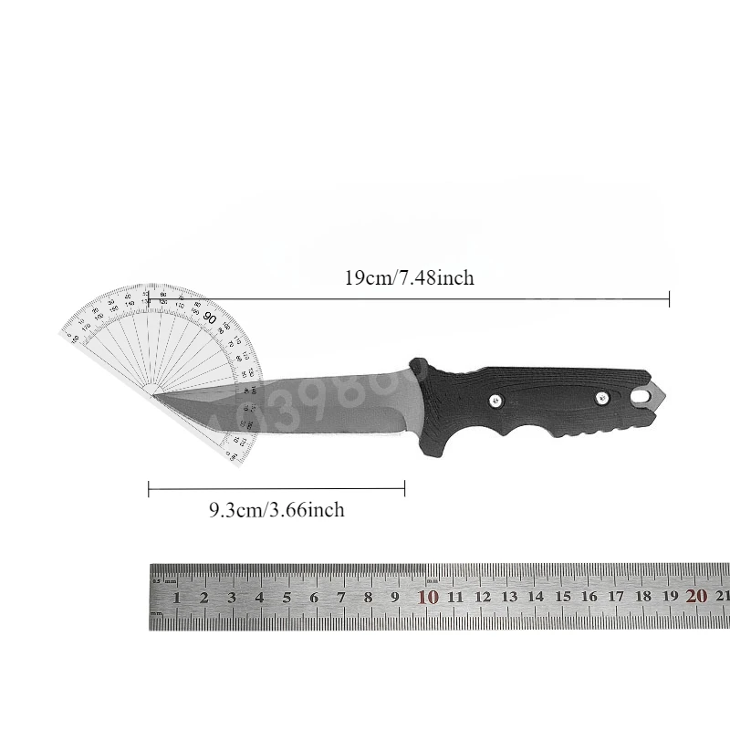 8071 고품질 스테인리스 스틸 직선 나이프 - 440 - Dive Knife Titanium 리뷰 및 가격